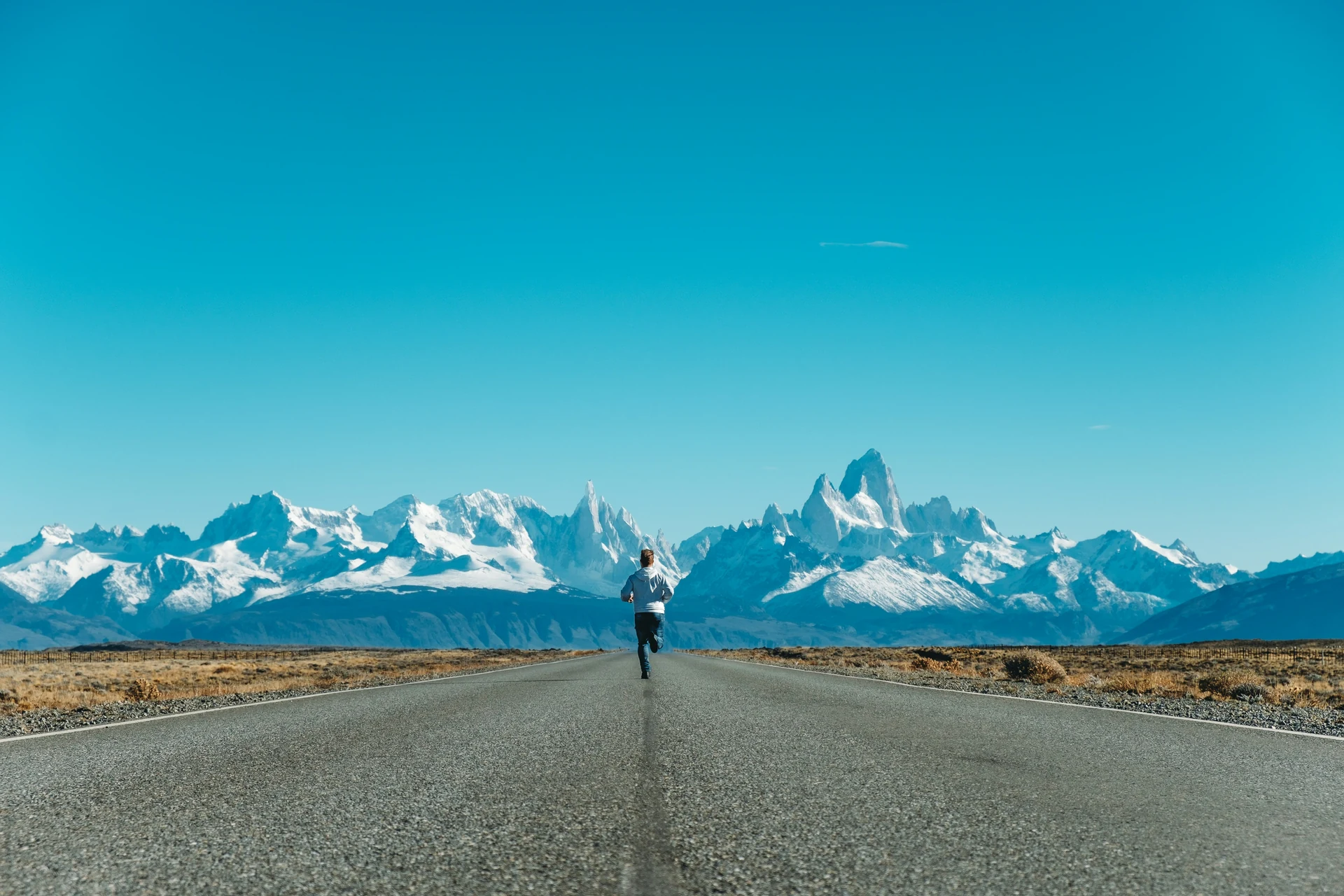 Running in the mountains
